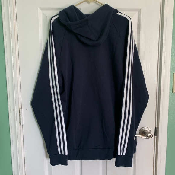 Adidas Men’s Legend Ink Navy Fleece Hoodie, New - Picture 2 of 5